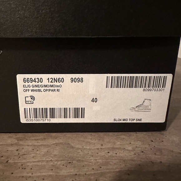 SAINT LAURENT SL/24 CANVAS & LEATHER HIGH-TOP SNEAKER - Picture 3 of 9